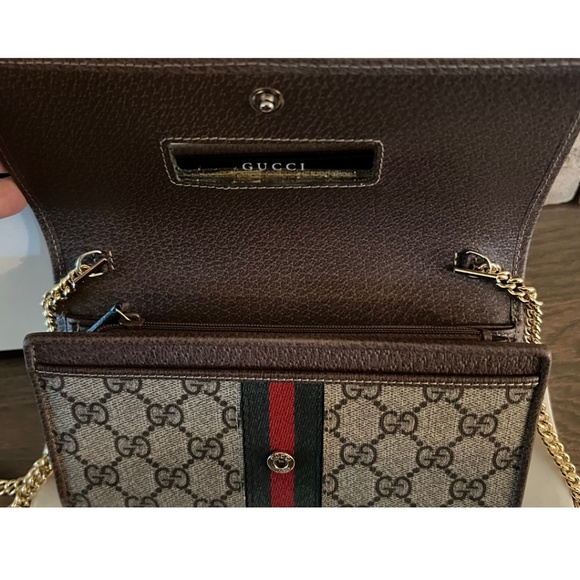 Gucci GG Supreme Ophidia Wallet on Chain - Picture 9 of 9